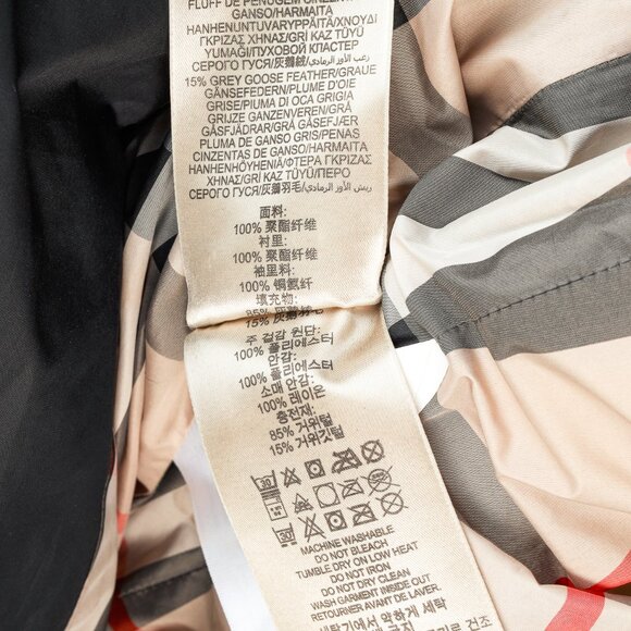 Burberry Brit Charcoal Leather-Trim Belted Puffer Jacket - Picture 15 of 16